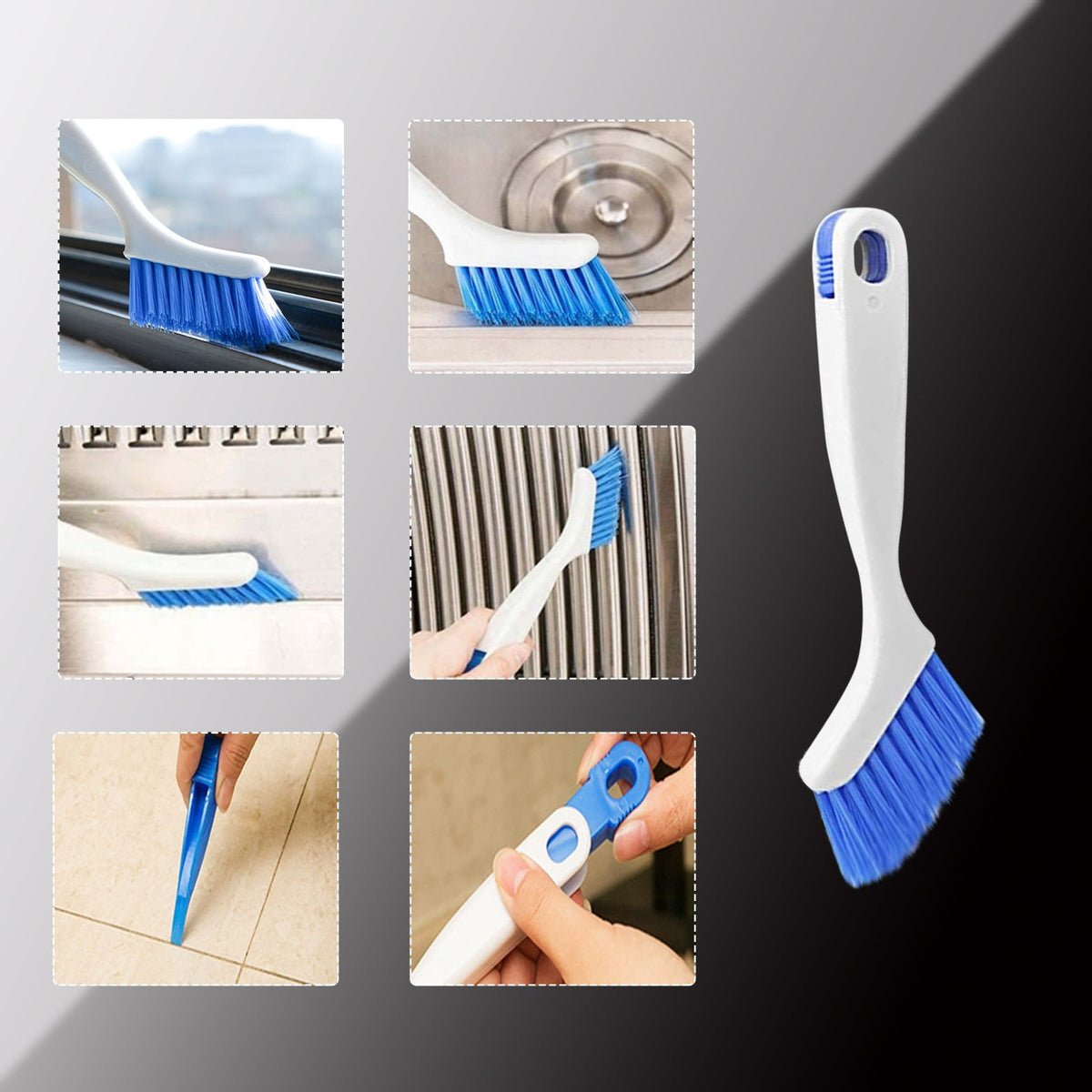 2 PCS Cleaning Brush Small Stiff Scrub Brush For Cleaning Sink Scrub Brush Bathroom Kitchen Edge Corner Grout Cleanin... - Image 4