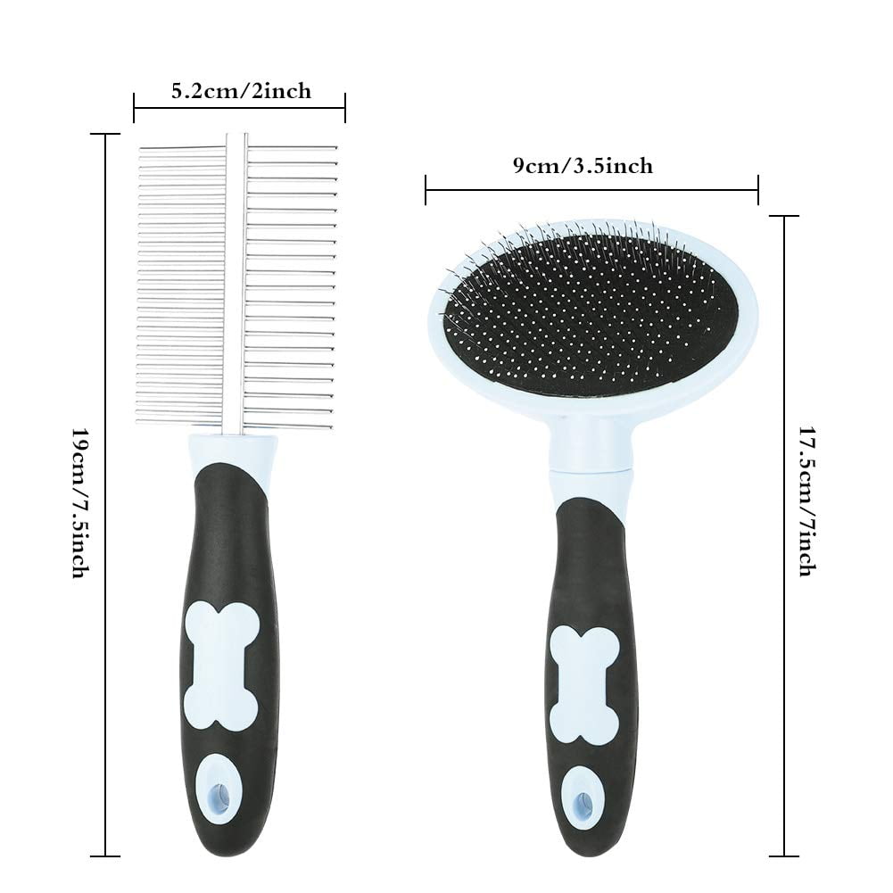 Comb and Brush for Long Hair, Gently Hair Brush and Sturdy Double Sided Grooming Comb, Puppy Hair Pin Brush for Small... - Image 2