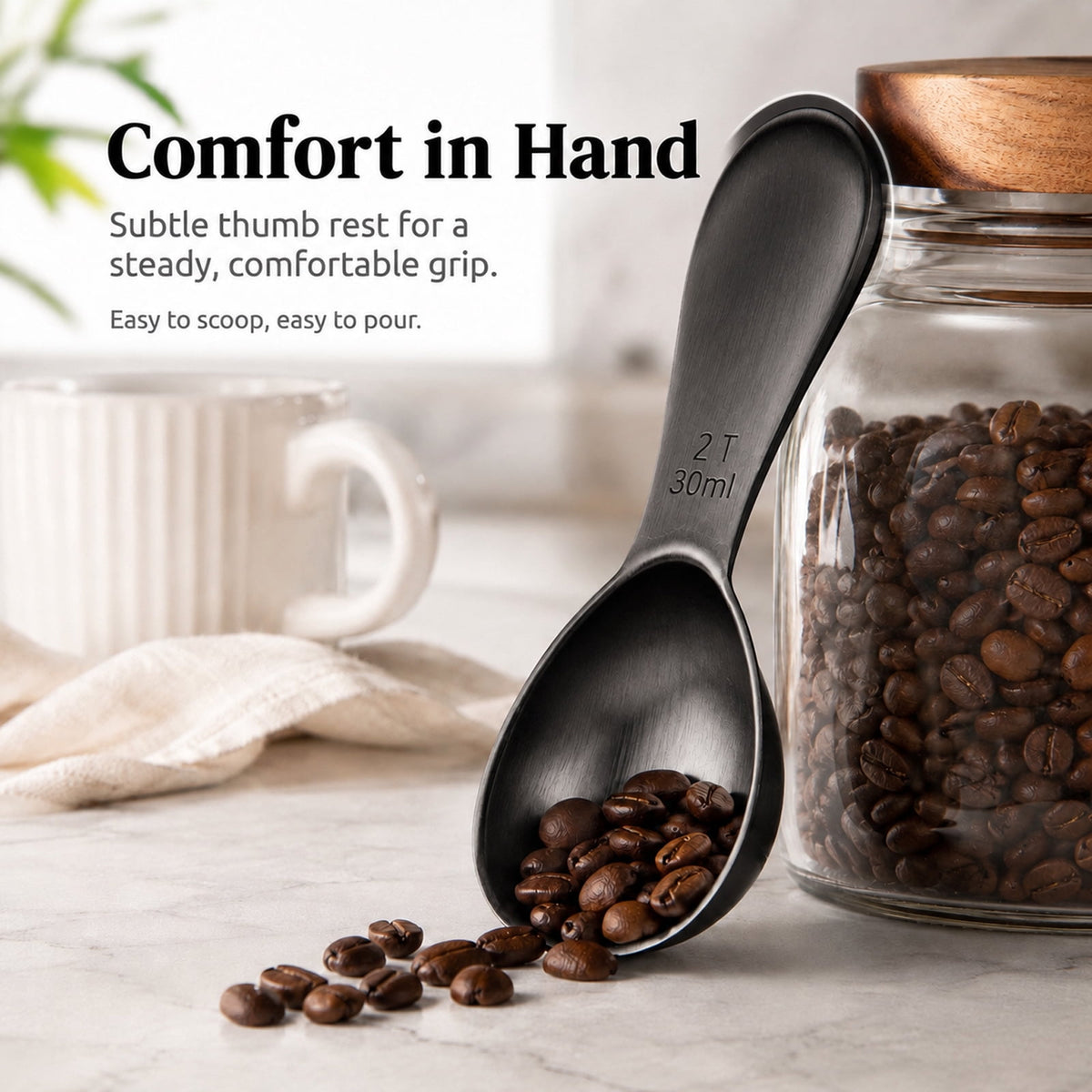 1 Pcs Coffee Scoop, 2 Tablespoon Measuring Spoon for Ground Coffee, Durable Stainless Steel, Easy to Use and Clean(Sl... - Image 6