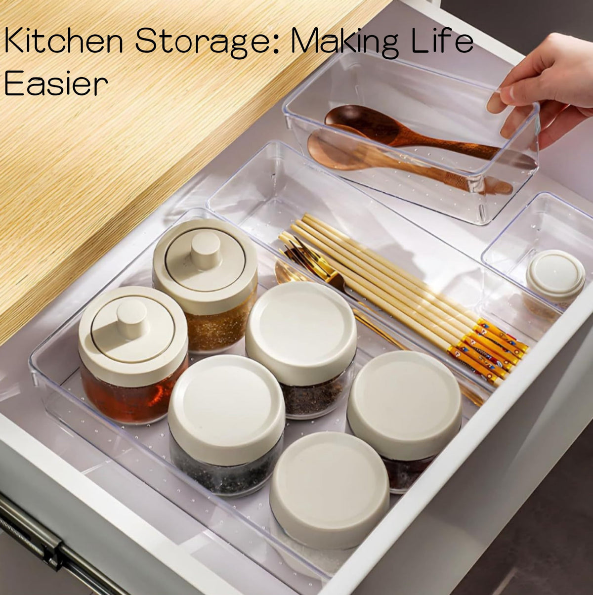 16-Piece Organizer Set, Clear Plastic Makeup Organizer Trays for Desk, Office and Bathroom - Image 2