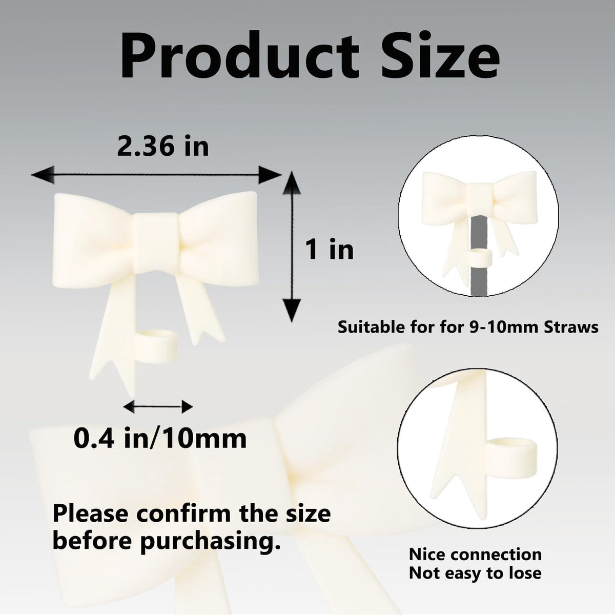 Covers Cap Toppers, 3Pcs Cute 10mm Reusable Silicone Topper for 30&40 oz Tumbler with Handle, Tumbler Cup Straws Acce... - Image 2