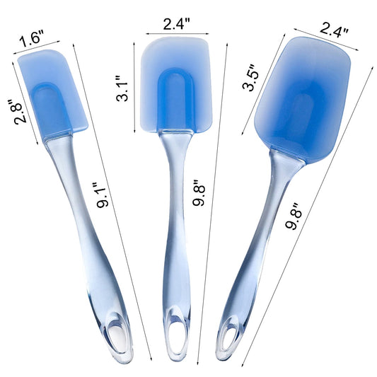Silicone Spatula Set Flexible Heat Resistant Rubber Spatula Turner Kitchen Cooking Utensils Spoonula Cake Tools Blue - Image 2
