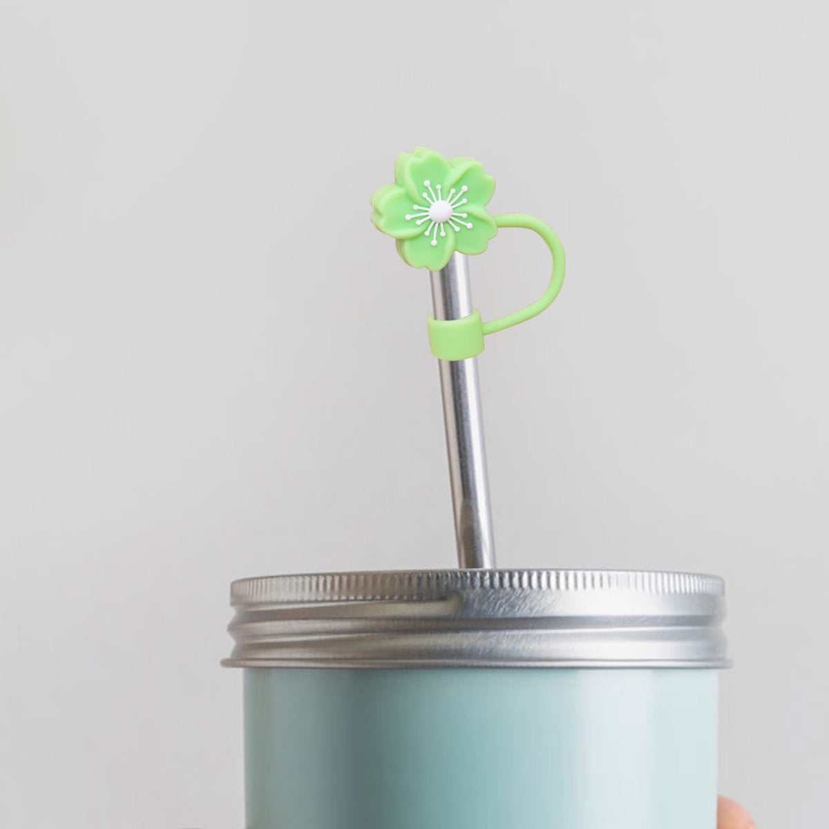 Silicone Straw Cap for 9-11mm Straws, Leakproof Reusable, BPA-Free & FDA-Compliant – Cute Floral Design for Easter Tr... - Image 4