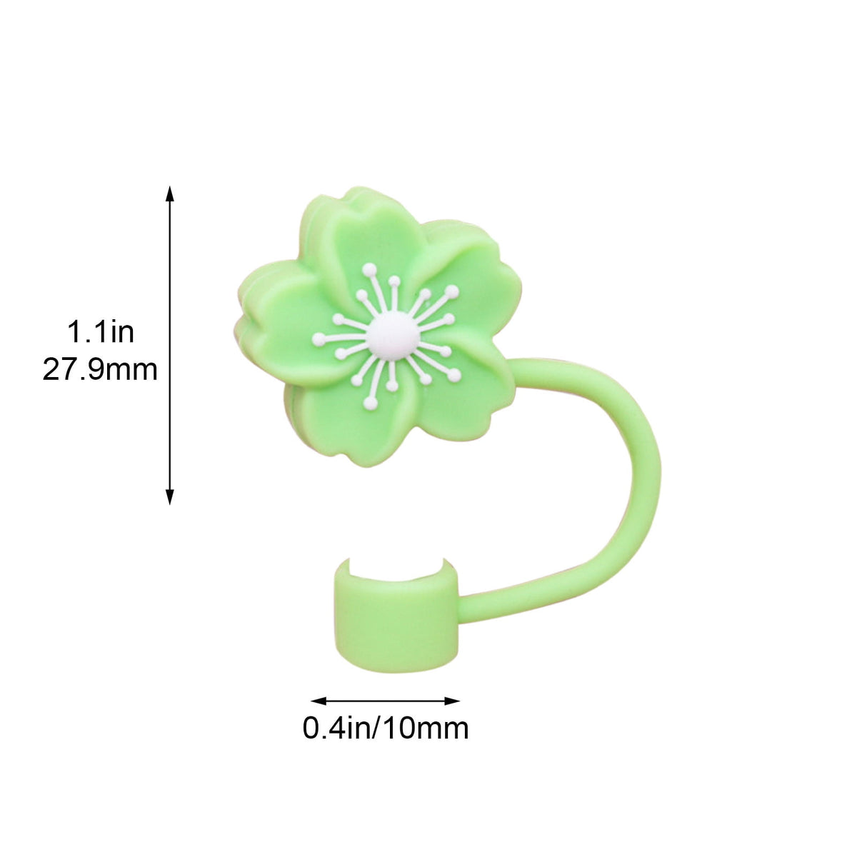 Silicone Straw Cap for 9-11mm Straws, Leakproof Reusable, BPA-Free & FDA-Compliant – Cute Floral Design for Easter Tr... - Image 3