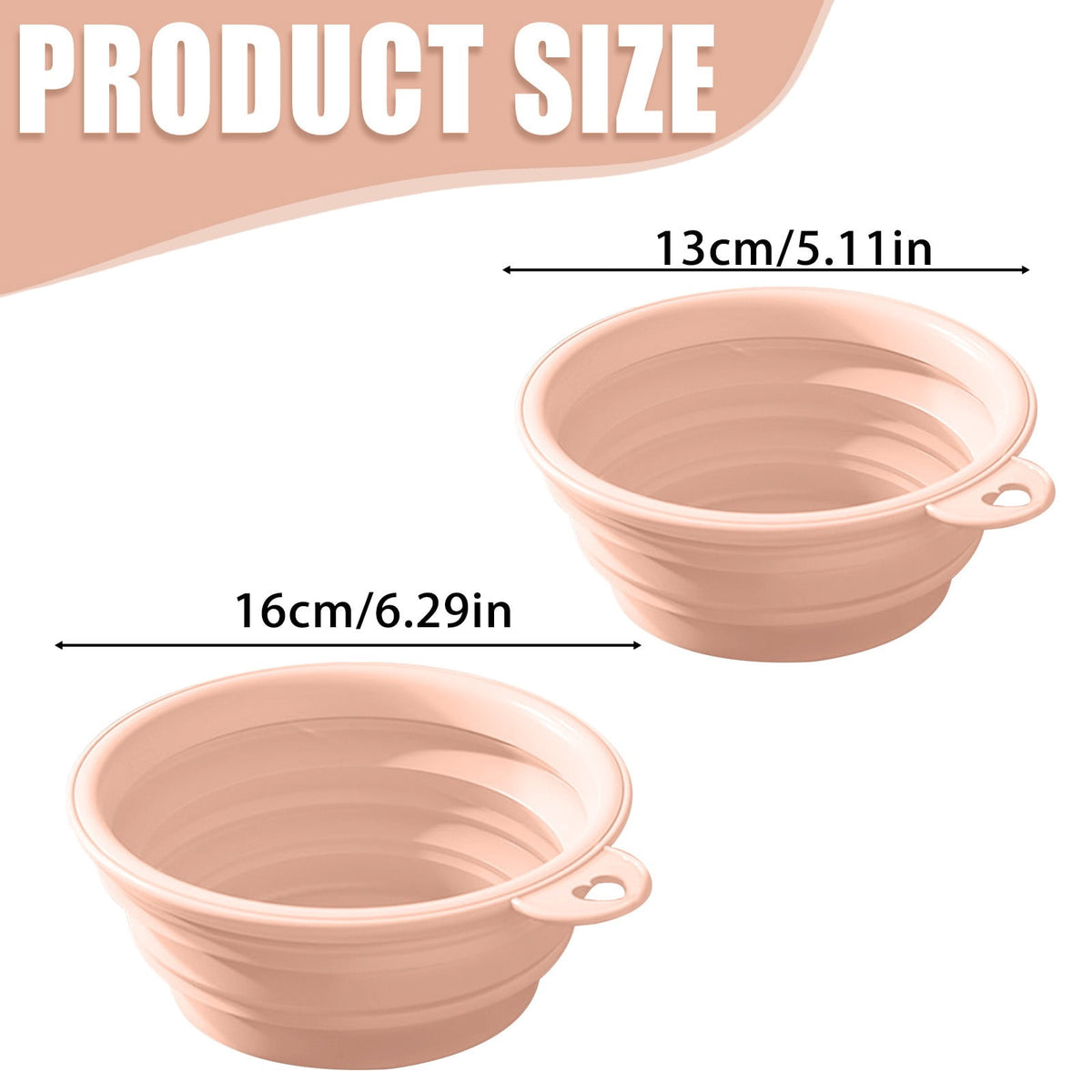 Silicone Collapsible Dog Bowls & Cat Bowls, Portable Travel Bowls, Foldable Food Water Feeding Dishes for Dogs Cats - Image 3