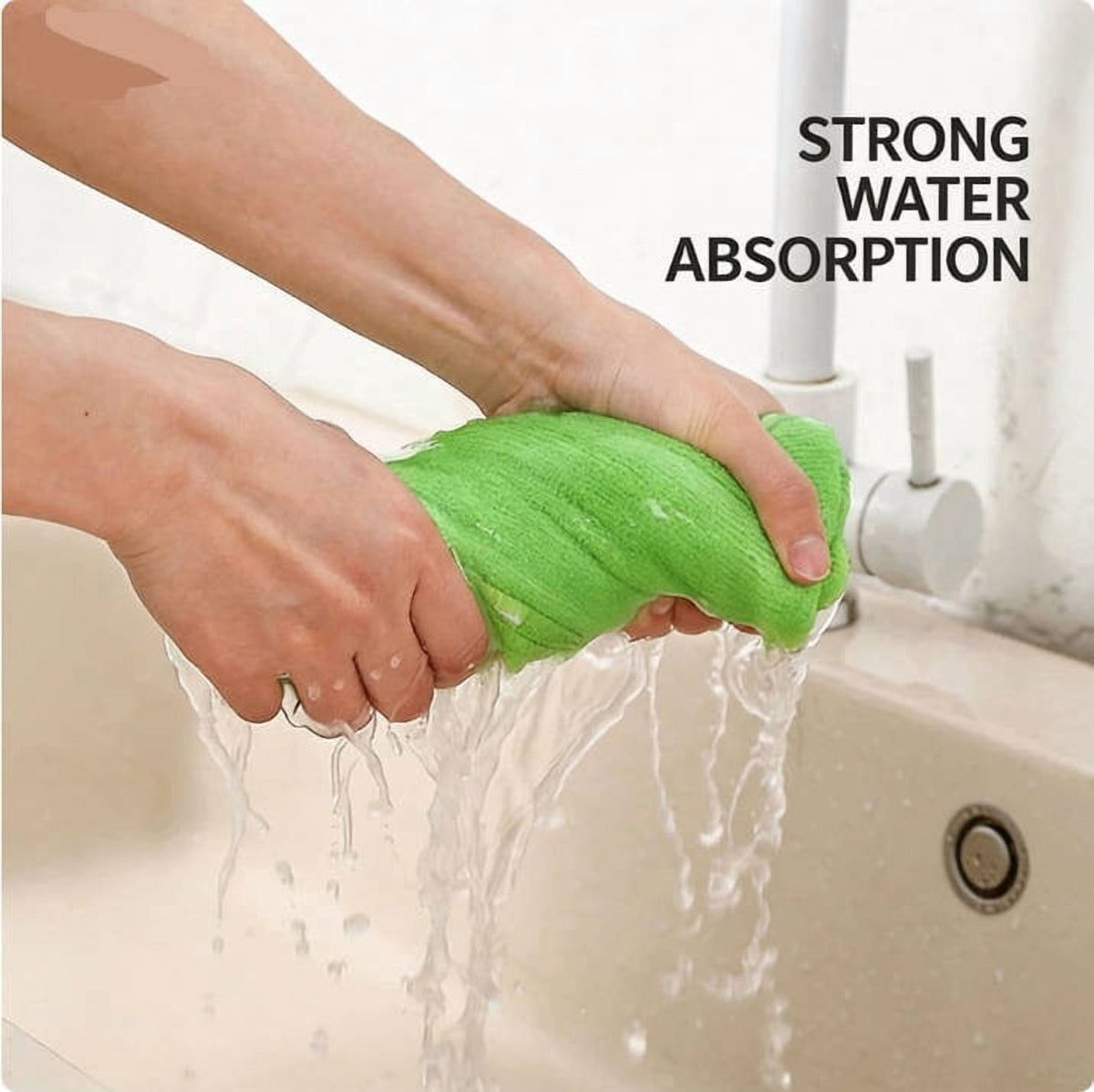 Double Sided Scrubbing Towels, 5 Pieces Soft Dish Rags, Reusable Dusting Towels, for Home Kitchen Auto Detailing Spri... - Image 4