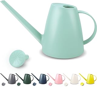 1.8L Watering Can for Indoor Plants, Small Watering Can with Long Spout & Removable Nozzle, Plastic Indoor Water Can for House Plants, Garden Flowers(Approx. 1/2 Gallon)