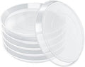 FUIJOL 6 Pack Clear Plant Saucer, Durable Plant Drip Trays Saucers for Pots, No Holes Water Catcher Trays for Indoor Outdoor Planter, Sturdy Base Plate(6", Clear)