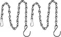 EBOOT 2 Pcs Hanging Chain for Bird Feeders, Planters, Lanterns and Ornaments (Black,9.5 Inch)