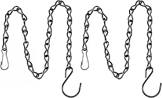 EBOOT 2 Pcs Hanging Chain for Bird Feeders, Planters, Lanterns and Ornaments (Black,9.5 Inch)