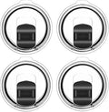 4 Pack 20 oz Tumbler Lids for YETI, Magnetic Slider Replacement Lids for YETI 20 oz Tumbler, 10/24 oz Mug and 10 oz Lowball, Travel Spill Proof Cup Lids Covers with Magnetic Slider Switch, BPA Free
