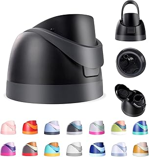 Ruzkq Replacement Lid for Owala, Compatible with Owala Cup 16oz 24oz 32oz 40oz, One Button Water Bottle Top Lid Replacement Accessory, Leakproof, BPA-Free (Black)