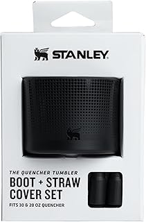 Stanley Quencher Boot and Straw Cover Cap | Anti-Slip Silicone Protector for Tumbler with Handle | Accessory Set for Stainless Steel Drinking Cup | BPA-Free