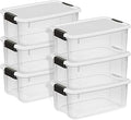 Sterilite 6-Pack Ultra Latching Box, Storage Bins with Lids, Clear Plastic, 18 Qt – Large Heavy-Duty Organizing Bin Containers for Home, Closet, Kitchen, Pantry, Bathroom, and Office