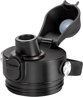 Auto Spout Lid for YETI Rambler Bottles, Fits 18/26/36/64 oz Bottles, Chug Replacement Lid Cap with Push-Button Lid and Flexible Handle…