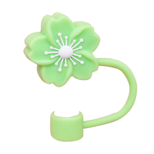 Silicone Straw Cap for 9-11mm Straws, Leakproof Reusable, BPA-Free & FDA-Compliant – Cute Floral Design for Easter Tr...