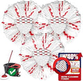 [2026 New Version] Mop Head Replacement - 40% More Cleaning Power, 3 Pack Spin Mop Replacement Head for Easy Wring 1-Tank System, Easy Cleaning, Microfiber and Machine Washable