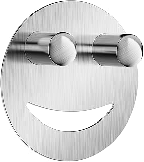 Yoshiky Stainless Steel Smiley Face Dish Sponge Holder, Silver Sink Caddy Organizer Storage with Suction Cup for Kitchen, Rv Apartment Kitchen Accessories Decor Scrubber