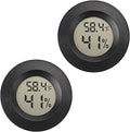 Mini Hygrometer Thermometer Digital Humidity Meter Indoor/Outdoor Humidity Monitor Reptile Thermometer for Greenhouse Garden Cellar Fahrenheit(℉)/ Celsius(℃) 2 Pack