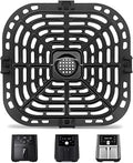 Air Fryer Replacement Tray for Instant Pot Vortex 6 in 1 6 QT Gourmia GAF735 6 QT, Original Air Fryer Accessories Grill Pan Plate Crisper Plate Rack Parts,Dishwasher Safe