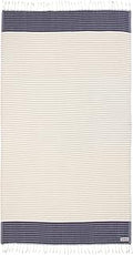 Sand Cloud Turkish Beach Towel - Sand Resistant - Fast Drying -100% Certified Organic Turkish Cotton Yarn - Great for Beach Bath or as a Blanket - As Seen on Shark Tank - Letoon (Navy)