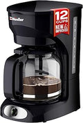 Mueller 12-Cup Drip Coffee Maker - Borosilicate Carafe, Auto-Off, Reusable Filter, Anti-Drip, Keep-Warm Function, Clear Water Level Window Coffee Machine, Kitchen Essentials & Accessories