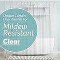 BigFoot Clear Shower Curtain - 72x72 Odorless Plastic with Magnets, Washable Long Bathroom Curtain - Premium PEVA Waterproof Bath Curtain, Rust-Proof Bathroom Essentials