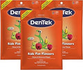 DenTek Fun Flossers – Kids Floss Picks with Wild Fruit Flavor, 75 Count, Pack of 3