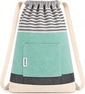 ATANI Turkish Beach Towel (71x39 Inches), Converts to a Bag, Oversized 100% Cotton Bath Towels Lightweight Quick-Dry Beach Blanket for Travel, Picnic, Camping, Yoga and Pool (Green x Black)