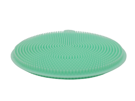 4" Round Silicone Dish Scrubbing Sponge / Vegetable Scrubber Brush - Pastel Green