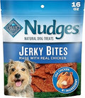 Blue Buffalo Nudges Chicken Jerky Bites Natural Dog Treats, Tender & Meaty Dog Snacks, Healthy Reward or Training Treat, Made in the USA with Real Chicken, No Artificial Preservatives, 16 oz.