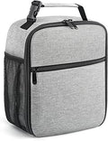 Lunch Bag for Men/Women, Reusable Lunchbox for Adult, Small Insulated Lunch box, Lunch Tote Bag for Office, Work, Picnic - Grey