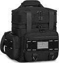 TENKIST Expandable Tactical Lunch Box, Large Insulated Lunch Cooler Bag Heavy Duty Leakproof Lunch Pail for Men Adults Work Office Outdoor Picnic Trips,16L,Black