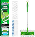 Swiffer Hair Magnet Deluxe Starter Kit with Collapsible Pole, 9 Hair Magnet Dry Cloths, 2 Bonus Mop & Go Wet Cloths