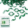 CIQIYO 100 Pcs Plant Support Clips,Plastic Clips for Securing Plants,Tomato Vine Clips,Plant Fixing Clips,Garden Clips for Climbing Plants,Grape and Vine Vegetables (100, Green)