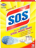 S.O.S Steel Wool Soap Pads, 18 Count