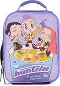 K-Pop Demon Hunters Huntrix Fueled by Ramyeon Lunch Box, Full Zip Around Insulated Lunch Tote Bag For Hot and Cold Food, Purple