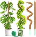 2 Pack 28'' Bendable Moss Pole Monstera Plant Support for Climbing Indoor Plants - Stakes for Potted Climbers - Tall Sticks Indoor Trellis for Houseplants - Accessories for Monstera Pot