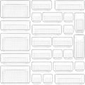 Vtopmart 25 PCS Clear Plastic Drawer Organizers Set, 4-Size Versatile Bathroom and Vanity Drawer Organizer Trays, Storage Bins for Makeup, Bedroom, Kitchen Gadgets Utensils and Office