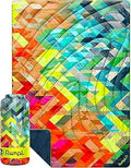 Rumpl Original Puffy 1-Person Blanket for Camping and Outdoors, Geo Fresh