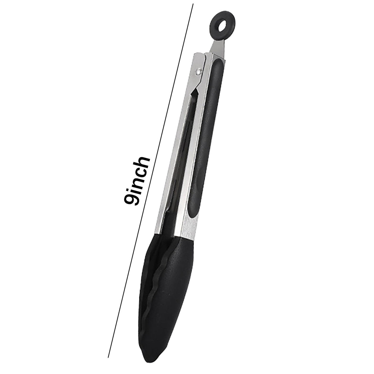 Silicone Kitchen Tongs, 9-Inch Cooking Utensils with Non-Stick Tips, Heat-Resistant Food Lifters with Locking Mechani... - Image 2