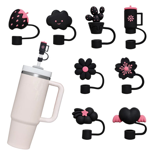 for Stanley Cup, 8Pcs Dust-Proof Silicone Topper Compatible with Stanley 30oz & 40oz Tumblers, Reusable Caps for Tumb...