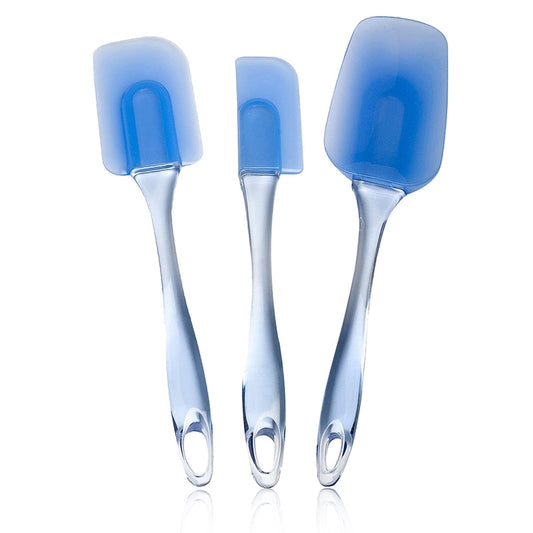 Silicone Spatula Set Flexible Heat Resistant Rubber Spatula Turner Kitchen Cooking Utensils Spoonula Cake Tools Blue