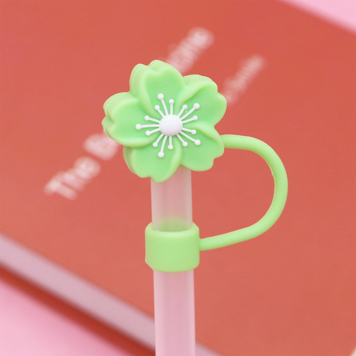 Silicone Straw Cap for 9-11mm Straws, Leakproof Reusable, BPA-Free & FDA-Compliant – Cute Floral Design for Easter Tr... - Image 2