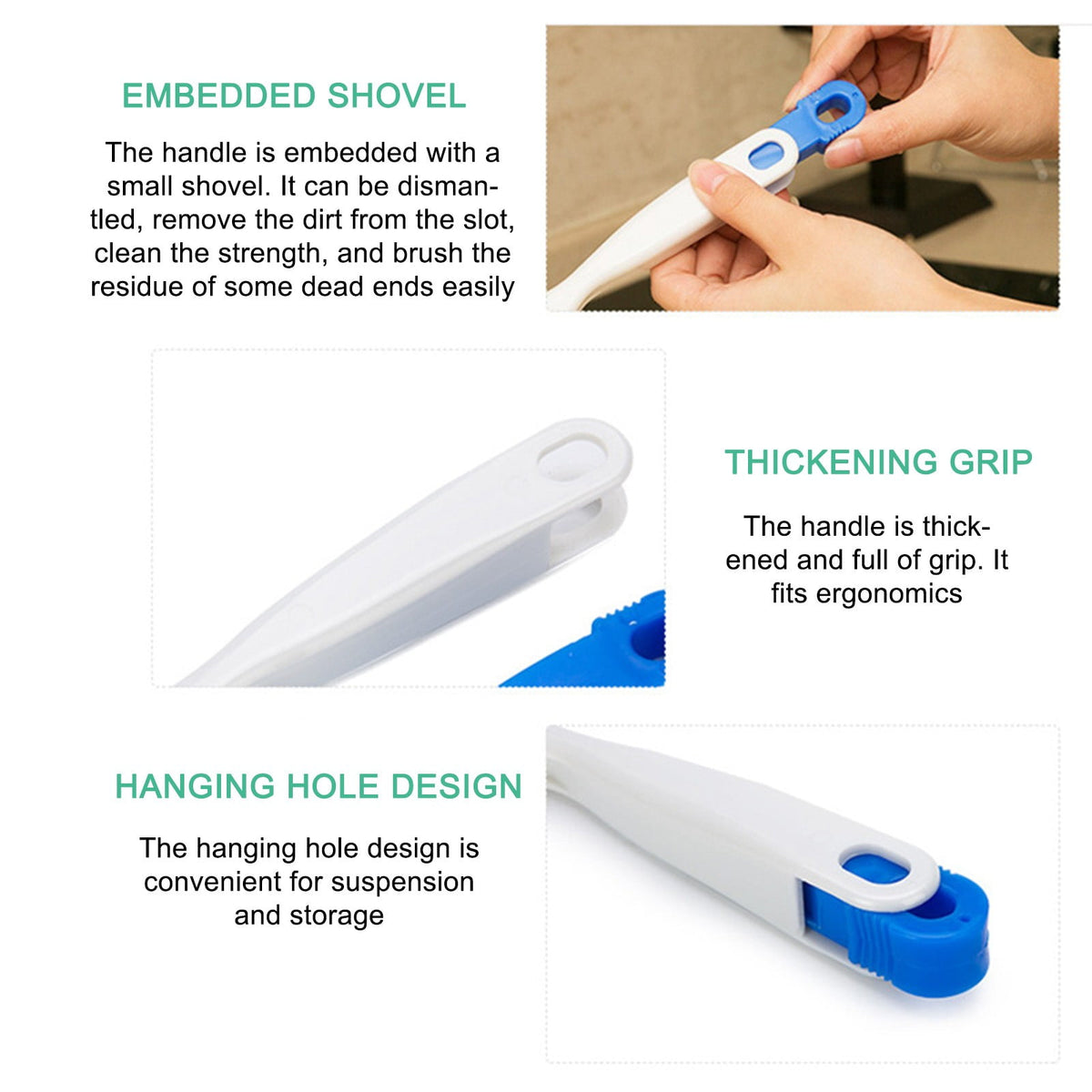 2 PCS Cleaning Brush Small Stiff Scrub Brush For Cleaning Sink Scrub Brush Bathroom Kitchen Edge Corner Grout Cleanin... - Image 6