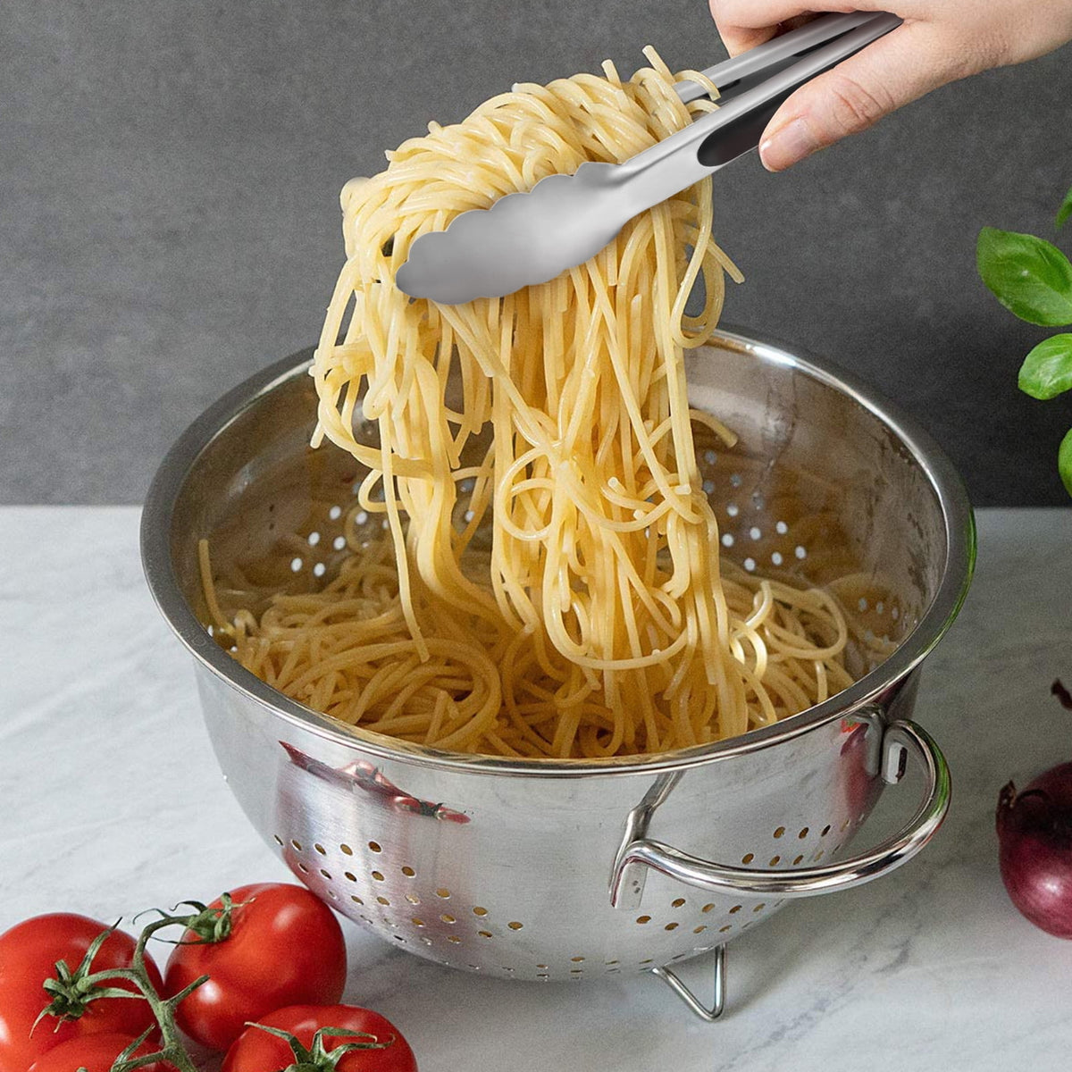 3 Pcs Kitchen Tongs for Cooking,8'' 10'' 13'' Stainless Steel Serving Tongs Barbecue Tongs with Non-Slip Grip for Coo... - Image 6