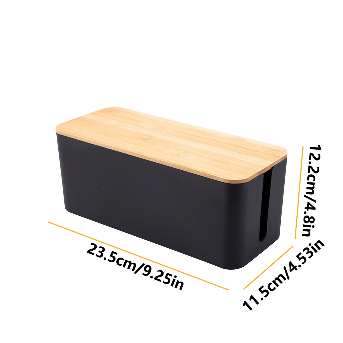 Box Inches, Wood Lid, Cord Organizer for Desk Tv Computer Usb Hub System To Cover And Hide & Power Strips & Cords - Image 2