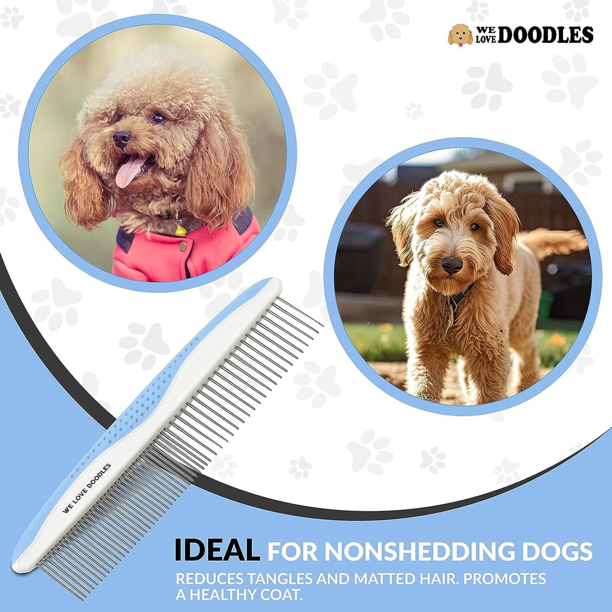 | Removes Tangles & For Dematting | Pet | Detangler | For Matted Hair | Metal | Great For Poodles & Goldendoodles (Sm... - Image 3